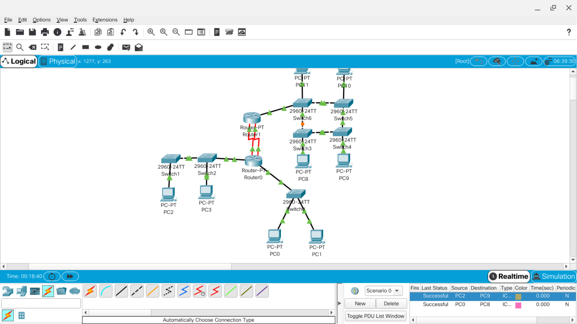 Topologies(Cisco Packet Tracer)